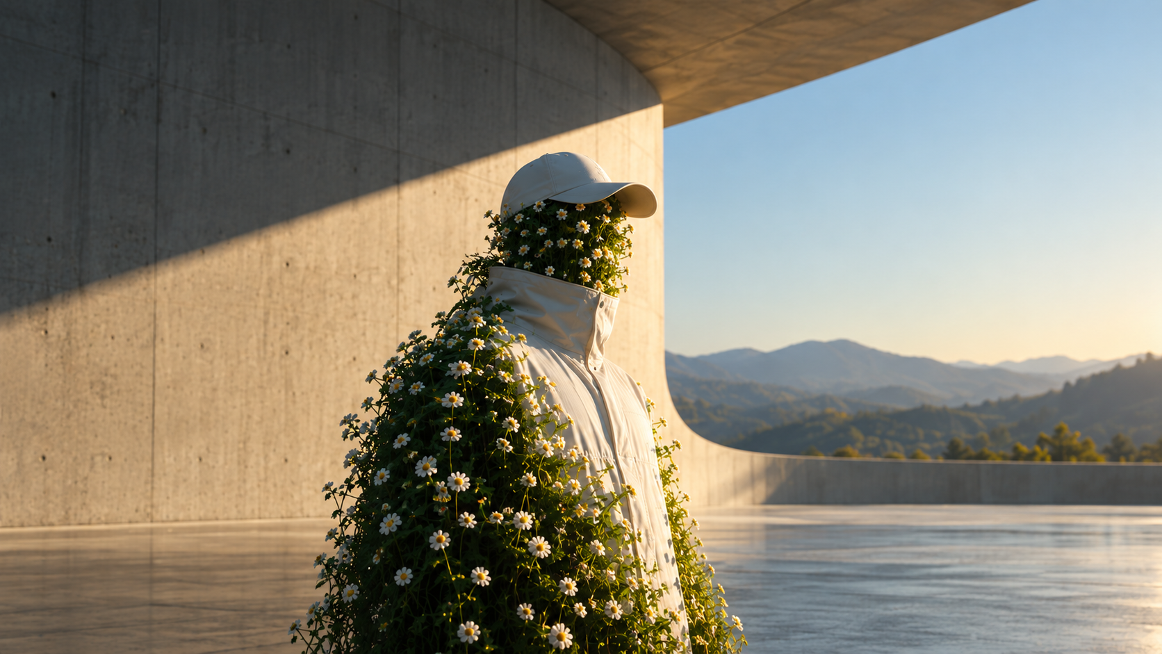 RYVEN system architecture rendered against a mountain horizon